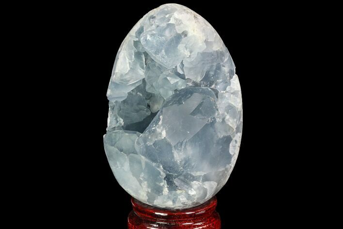Crystal Filled Celestine (Celestite) Egg Geode - Madagascar #100070